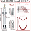 image:imageBUCKLOS Tubeless Presta Valve Stem 404455606580100 mm Valve Stem Kit with Valve Core Removal Tool for Road BikeMountain BikeMTB Fit Most Bicycle Rims Super Light Durable Aluminum Stem BlackSILVER