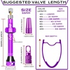 image:imageBUCKLOS Tubeless Presta Valve Stem 404455606580100 mm Valve Stem Kit with Valve Core Removal Tool for Road BikeMountain BikeMTB Fit Most Bicycle Rims Super Light Durable Aluminum Stem BlackPURPLE