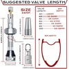 image:imageBUCKLOS Tubeless Presta Valve Stem 404455606580100 mm Valve Stem Kit with Valve Core Removal Tool for Road BikeMountain BikeMTB Fit Most Bicycle Rims Super Light Durable Aluminum Stem BlackSILVER