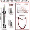 image:imageBUCKLOS Tubeless Presta Valve Stem 404455606580100 mm Valve Stem Kit with Valve Core Removal Tool for Road BikeMountain BikeMTB Fit Most Bicycle Rims Super Light Durable Aluminum Stem BlackTitanium