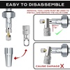 image:imageBUCKLOS Tubeless Presta Valve Stem 404455606580100 mm Valve Stem Kit with Valve Core Removal Tool for Road BikeMountain BikeMTB Fit Most Bicycle Rims Super Light Durable Aluminum Stem BlackSILVER