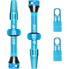 image:imageBUCKLOS Tubeless Presta Valve Stem 404455606580100 mm Valve Stem Kit with Valve Core Removal Tool for Road BikeMountain BikeMTB Fit Most Bicycle Rims Super Light Durable Aluminum Stem BlackBLUE