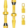 image:imageBUCKLOS Tubeless Presta Valve Stem 404455606580100 mm Valve Stem Kit with Valve Core Removal Tool for Road BikeMountain BikeMTB Fit Most Bicycle Rims Super Light Durable Aluminum Stem BlackGOLD