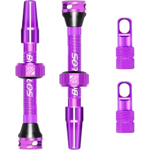 image:imageBUCKLOS Tubeless Presta Valve Stem 404455606580100 mm Valve Stem Kit with Valve Core Removal Tool for Road BikeMountain BikeMTB Fit Most Bicycle Rims Super Light Durable Aluminum Stem BlackPURPLE