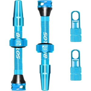 image:imageBUCKLOS Tubeless Presta Valve Stem 404455606580100 mm Valve Stem Kit with Valve Core Removal Tool for Road BikeMountain BikeMTB Fit Most Bicycle Rims Super Light Durable Aluminum Stem BlackBLUE