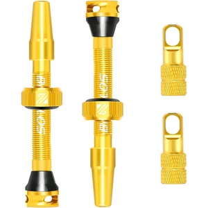 image:imageBUCKLOS Tubeless Presta Valve Stem 404455606580100 mm Valve Stem Kit with Valve Core Removal Tool for Road BikeMountain BikeMTB Fit Most Bicycle Rims Super Light Durable Aluminum Stem BlackGOLD