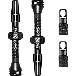 image:imageBUCKLOS Tubeless Presta Valve Stem 404455606580100 mm Valve Stem Kit with Valve Core Removal Tool for Road BikeMountain BikeMTB Fit Most Bicycle Rims Super Light Durable Aluminum Stem BlackBLACK