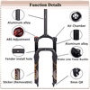 image:imageBUCKLOS 20 inch Air MTB Suspension Fork 40 Fat Tire 140mm Travel Spacing Hub 135mm 1 18 Straight Tube Manual Lockout 9mm QR Mountain Bike Front Forks fit Snow Beach XC EBikes ect