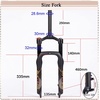 image:imageBUCKLOS 20 inch Air MTB Suspension Fork 40 Fat Tire 140mm Travel Spacing Hub 135mm 1 18 Straight Tube Manual Lockout 9mm QR Mountain Bike Front Forks fit Snow Beach XC EBikes ect