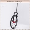 image:imageBUCKLOS 20 inch Coil Folding Bike Suspension Fork Travel 50mm 286mm Threadless Straight Tube QR 9mm Crown Lockout Disc Brake Front Forks
