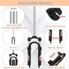 image:imageBUCKLOS 20 inch Coil Folding Bike Suspension Fork Travel 50mm 286mm Threadless Straight Tube QR 9mm Crown Lockout Disc Brake Front Forks
