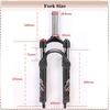 image:imageBUCKLOS 20 inch Coil Folding Bike Suspension Fork Travel 50mm 286mm Threadless Straight Tube QR 9mm Crown Lockout Disc Brake Front Forks