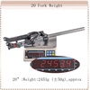 image:imageBUCKLOS 20 inch Coil Folding Bike Suspension Fork Travel 50mm 286mm Threadless Straight Tube QR 9mm Crown Lockout Disc Brake Front Forks