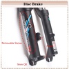image:imageBUCKLOS 20 inch Coil Folding Bike Suspension Fork Travel 50mm 286mm Threadless Straight Tube QR 9mm Crown Lockout Disc Brake Front Forks