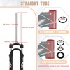 image:imageBUCKLOS 20 inch Coil Folding Bike Suspension Fork Travel 50mm 286mm Threadless Straight Tube QR 9mm Crown Lockout Disc Brake Front Forks
