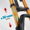 image:imageBUCKLOS 26 inch 40 Fat Tire Electric Bike Air Suspension Fork 180mm Travel Spacing Hub 135mm 1 18 Straight Tube MTB Manual Lockout 9mm QR Mountain Bike Double Shoulder Ebike Front ForksGold