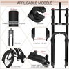 image:imageBUCKLOS 26 inch 40 Fat Tire Electric Bike Air Suspension Fork 180mm Travel Spacing Hub 135mm 1 18 Straight Tube MTB Manual Lockout 9mm QR Mountain Bike Double Shoulder Ebike Front ForksBalck