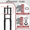 image:imageBUCKLOS 26 inch 40 Fat Tire Electric Bike Air Suspension Fork 180mm Travel Spacing Hub 135mm 1 18 Straight Tube MTB Manual Lockout 9mm QR Mountain Bike Double Shoulder Ebike Front ForksBalck