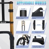 image:imageBUCKLOS 26 inch 40 Fat Tire Electric Bike Air Suspension Fork 180mm Travel Spacing Hub 135mm 1 18 Straight Tube MTB Manual Lockout 9mm QR Mountain Bike Double Shoulder Ebike Front ForksGold