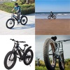 image:imageBUCKLOS 26 inch 40 Fat Tire Electric Bike Air Suspension Fork 180mm Travel Spacing Hub 135mm 1 18 Straight Tube MTB Manual Lockout 9mm QR Mountain Bike Double Shoulder Ebike Front ForksBalck