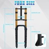 image:imageBUCKLOS 26 inch 40 Fat Tire Electric Bike Air Suspension Fork 180mm Travel Spacing Hub 135mm 1 18 Straight Tube MTB Manual Lockout 9mm QR Mountain Bike Double Shoulder Ebike Front ForksGold