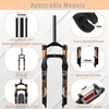 image:imageBUCKLOS 26 x 40 inch Fat Bike Tire Air Suspension Fork 120mm Travel Spacing Hub 135mm 286mm Straight Tube Crown Lockout 9mm QR Ultralight Front Forks fit Snow Beach Mountain Bike Black Gold70070626gold