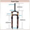 image:imageBUCKLOS 26 x 40 inch Fat Bike Tire Air Suspension Fork 120mm Travel Spacing Hub 135mm 286mm Straight Tube Crown Lockout 9mm QR Ultralight Front Forks fit Snow Beach Mountain Bike Black Gold70070626gold