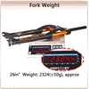 image:imageBUCKLOS 26 x 40 inch Fat Bike Tire Air Suspension Fork 120mm Travel Spacing Hub 135mm 286mm Straight Tube Crown Lockout 9mm QR Ultralight Front Forks fit Snow Beach Mountain Bike Black Gold70070626gold
