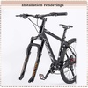 image:imageBUCKLOS 26 x 40 inch Fat Bike Tire Air Suspension Fork 120mm Travel Spacing Hub 135mm 286mm Straight Tube Crown Lockout 9mm QR Ultralight Front Forks fit Snow Beach Mountain Bike Black GoldBlack