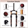 image:imageBUCKLOS 26 x 40 inch Fat Bike Tire Air Suspension Fork 120mm Travel Spacing Hub 135mm 286mm Straight Tube Crown Lockout 9mm QR Ultralight Front Forks fit Snow Beach Mountain Bike Black Gold70070626gold
