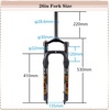 image:imageBUCKLOS 26 x 40 inch Fat Bike Tire Air Suspension Fork 120mm Travel Spacing Hub 135mm 286mm Straight Tube Crown Lockout 9mm QR Ultralight Front Forks fit Snow Beach Mountain Bike Black GoldBlack
