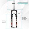 image:imageBUCKLOS 2627529 MTB Suspension Fork Travel 100mm 286mm Straight Tube QR 9mm Crown Lockout Aluminum Alloy XC Mountain Bike Front Forks26
