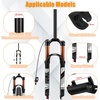 image:imageBUCKLOS 2627529 Travel 120mm MTB Air Suspension Fork Rebound Adjust 1 18 StraightTapered Tube QR 9mm ManualRemote Lockout XC AM Ultralight Mountain Bike Front ForksStraightremote lock