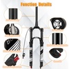image:imageBUCKLOS 2627529 Travel 120mm MTB Air Suspension Fork Rebound Adjust 1 18 StraightTapered Tube QR 9mm ManualRemote Lockout XC AM Ultralight Mountain Bike Front ForksTaperedremote lock