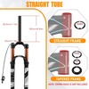 image:imageBUCKLOS 2627529 Travel 120mm MTB Air Suspension Fork Rebound Adjust 1 18 StraightTapered Tube QR 9mm ManualRemote Lockout XC AM Ultralight Mountain Bike Front ForksStraightremote lock