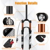 image:imageBUCKLOS 2627529 Travel 120mm MTB Air Suspension Fork Rebound Adjust 1 18 StraightTapered Tube QR 9mm ManualRemote Lockout XC AM Ultralight Mountain Bike Front ForksStraightremote lock