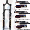 image:imageBUCKLOS 2627529 inch MTB Fork 120mm Travel 118 StraightTapered Mountain Bike Fork Rebound Adjust 15mm100mm Axle Manual Lockout Air ShocksBlackTapered tube