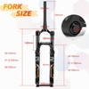 image:imageBUCKLOS 2627529 inch MTB Fork 120mm Travel 118 StraightTapered Mountain Bike Fork Rebound Adjust 15mm100mm Axle Manual Lockout Air ShocksBlackTapered tube