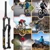 image:imageBUCKLOS 2627529 inch MTB Fork 120mm Travel 118 StraightTapered Mountain Bike Fork Rebound Adjust 15mm100mm Axle Manual Lockout Air ShocksBlackTapered tube