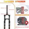 image:imageBUCKLOS 2627529 inch MTB Fork 120mm Travel 118 StraightTapered Mountain Bike Fork Rebound Adjust 15mm100mm Axle Manual Lockout Air ShocksBlackTapered tube