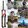 image:imageBUCKLOS 2627529 inch MTB Fork 120mm Travel 118 StraightTapered Mountain Bike Fork Rebound Adjust 15mm100mm Axle Manual Lockout Air ShocksGoldStraight tube