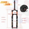 image:imageBUCKLOS 2627529 inch MTB Fork 120mm Travel 118 StraightTapered Mountain Bike Fork Rebound Adjust 15mm100mm Axle Manual Lockout Air ShocksGoldStraight tube