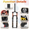 image:imageBUCKLOS 2627529 inch MTB Fork 120mm Travel 118 StraightTapered Mountain Bike Fork Rebound Adjust 15mm100mm Axle Manual Lockout Air ShocksGoldStraight tube