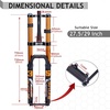 image:imageBUCKLOS Downhill Air Suspension Fork 27529 15  110mm Boost Tapered Travel 180mm 36mm Inner Tube Thru Axle Rebound Adjustment Disc Brake Front Forks fit Mountain Bike AM FR DH ect29
