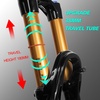 image:imageBUCKLOS Factory 38 27529 inch 110  15mm Boost Downhill Tapered Air Suspension Fork 180mm Travel 38mm Inner Tube Thru Axle Rebound Adjustment Disc Brake Front Forks fit Mountain Bike AM DHBLACK