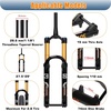 image:imageBUCKLOS Factory 38 27529 inch 110  15mm Boost Downhill Tapered Air Suspension Fork 180mm Travel 38mm Inner Tube Thru Axle Rebound Adjustment Disc Brake Front Forks fit Mountain Bike AM DHBLACK
