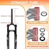 image:imageBUCKLOS LUTU 2627529 Air MTB Suspension Fork Rebound Adjust Straight Tube 286mm QR 9mm Travel 120mm ManualCrown Lockout Mountain Bike Forks Ultralight Gas Shock XC BicycleBlack