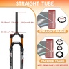 image:imageBUCKLOS LUTU 2627529 Air MTB Suspension Fork Rebound Adjust Straight Tube 286mm QR 9mm Travel 120mm ManualCrown Lockout Mountain Bike Forks Ultralight Gas Shock XC BicycleBlack Gold