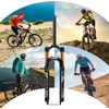 image:imageBUCKLOS LUTU 2627529 Air MTB Suspension Fork Rebound Adjust Straight Tube 286mm QR 9mm Travel 120mm ManualCrown Lockout Mountain Bike Forks Ultralight Gas Shock XC BicycleBlack Gold