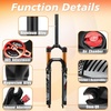 image:imageBUCKLOS LUTU 2627529 Air MTB Suspension Fork Rebound Adjust Straight Tube 286mm QR 9mm Travel 120mm ManualCrown Lockout Mountain Bike Forks Ultralight Gas Shock XC BicycleBlack Gold